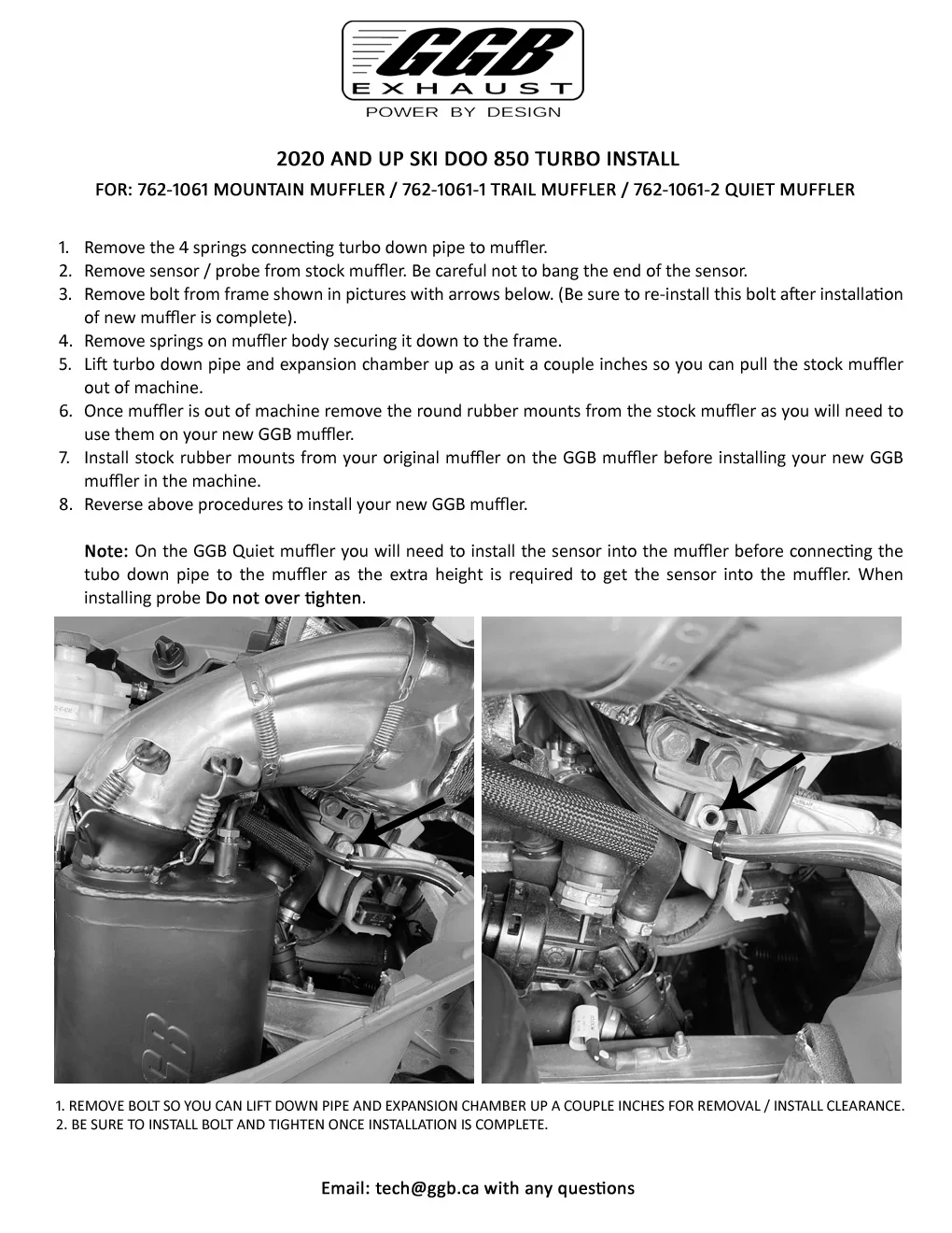 2020-2022 Ski-Doo Summit 850 Turbo Mountain Muffler - Image 5