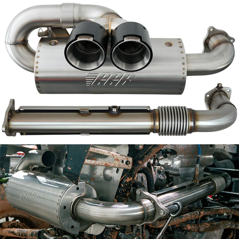 2020-2025 Polaris RZR Pro XP/XP4 Turbo Center Exit Sport Pro Dual Tip Muffler - Image 8