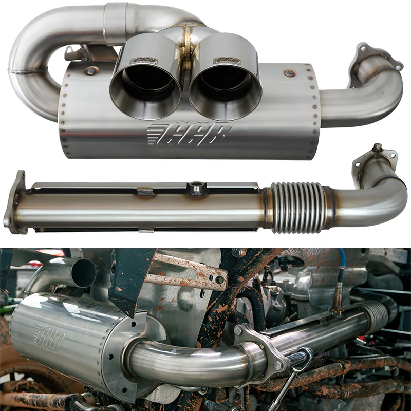 2020-2025 Polaris RZR Pro XP/XP4 Turbo Center Exit Sport Pro Dual Tip Muffler - Image 9